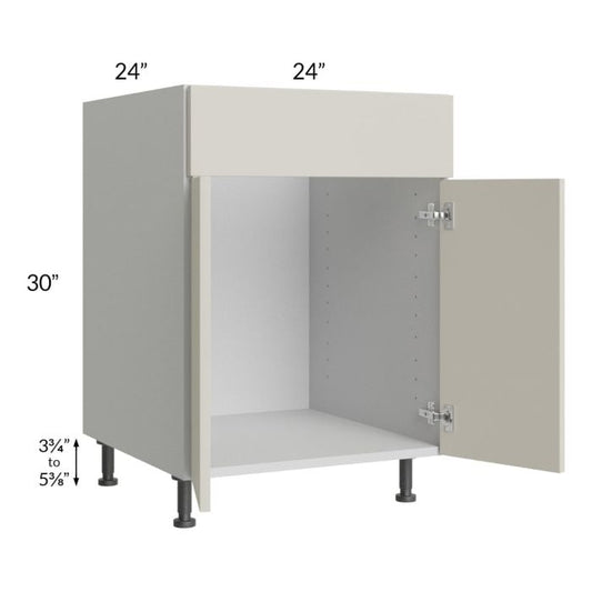 RTA Milan Beige Matte 24" Sink Base Cabinet with 1 Finished Side