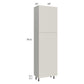 RTA Milan Beige Matte 24" x 13" x 84" Pantry Cabinet (2 doors, 13" depth)