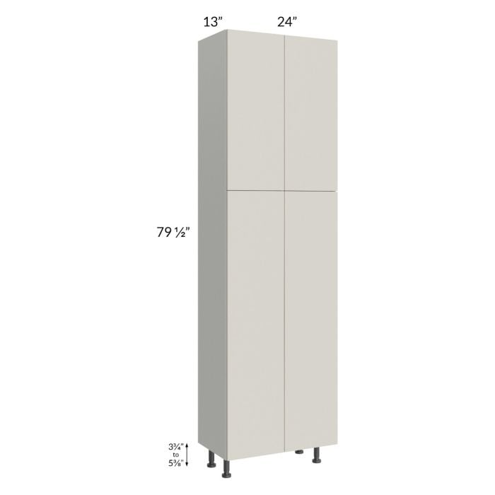 RTA Milan Beige Matte 24" x 13" x 84" Pantry Cabinet (4 doors, 13" depth)