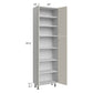 RTA Milan Beige Matte 24" x 13" x 84" Pantry Cabinet (4 doors, 13" depth)