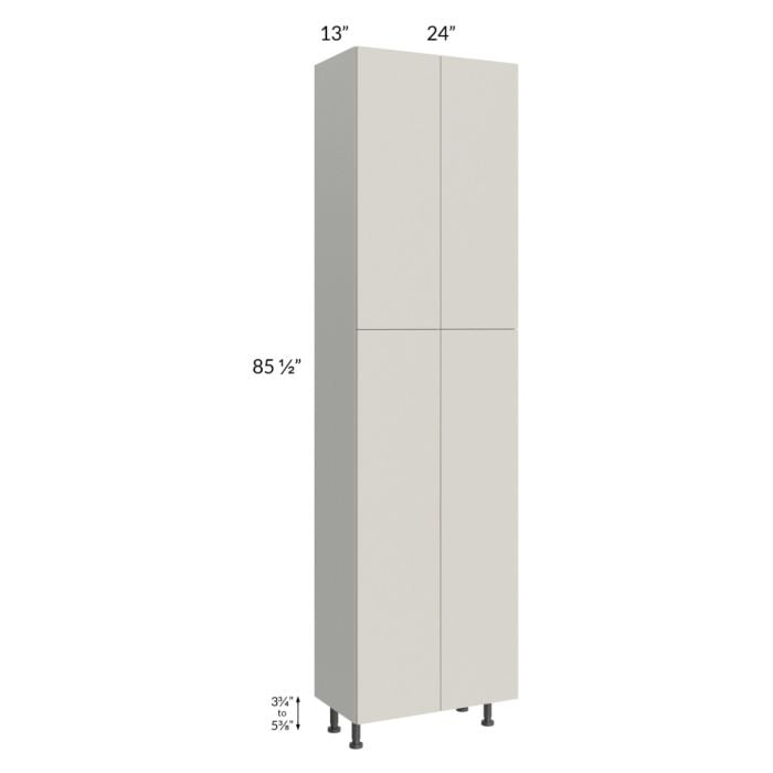 RTA Milan Beige Matte 24" x 13" x 90" Pantry Cabinet (4 doors, 13" depth)