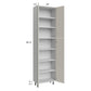 RTA Milan Beige Matte 24" x 13" x 90" Pantry Cabinet (4 doors, 13" depth)