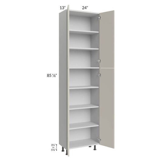 RTA Milan Beige Matte 24" x 13" x 90" Pantry Cabinet (4 doors, 13" depth)