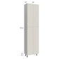 RTA Milan Beige Matte 24" x 13" x 96" Pantry Cabinet (4 doors, 13" depth) with 1 Finished Side
