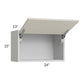 RTA Milan Beige Matte 24" x 15" Lift-Up Door Wall Cabinet with 2 Finished End Panels