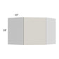 RTA Milan Beige Matte 24" x 18" Diagonal Corner Wall Cabinet-Left Hinged with 1 Finished End Panel