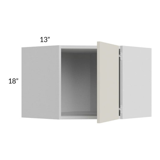 RTA Milan Beige Matte 24" x 18" Diagonal Corner Wall Cabinet-Right Hinged