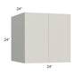 RTA Milan Beige Matte 24" x 24" x 24" Wall Cabinet with 2 Finished End Panels