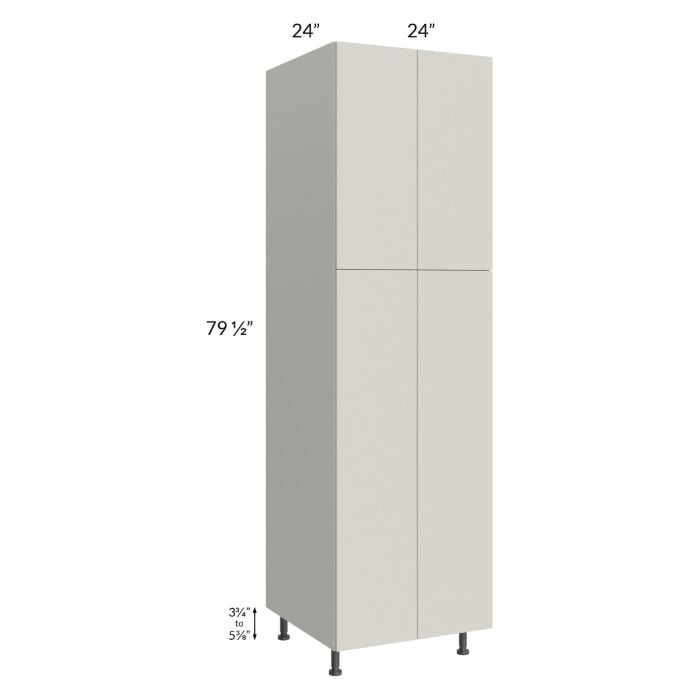 RTA Milan Beige Matte 24" x 24" x 84" Pantry Cabinet (4 doors, 24" depth)