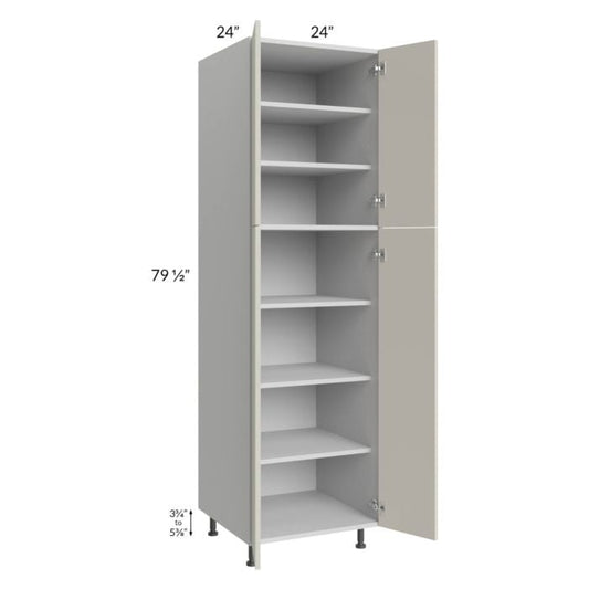 RTA Milan Beige Matte 24" x 24" x 84" Pantry Cabinet (4 doors, 24" depth)