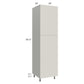 RTA Milan Beige Matte 24" x 24" x 90" Pantry Cabinet (2 doors, 24" depth) with 1 Finished Side and 1 Roll Out Tray
