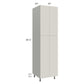RTA Milan Beige Matte 24" x 24" x 90" Pantry Cabinet (4 doors, 24" depth) with 2 Finished Sides and 1 Roll Out Tray
