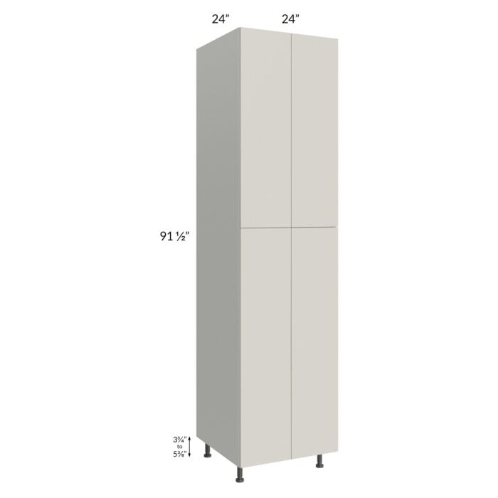 RTA Milan Beige Matte 24" x 24" x 96" Pantry Cabinet (4 doors, 24" depth)