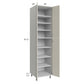 RTA Milan Beige Matte 24" x 24" x 96" Pantry Cabinet (4 doors, 24" depth) with 2 Finished Sides
