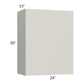 RTA Milan Beige Matte 24" x 30" Wall Cabinet (1 door)-Right Hinged with 2 Finished Sides