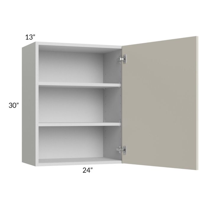 RTA Milan Beige Matte 24" x 30" Wall Cabinet (1 door)-Right Hinged