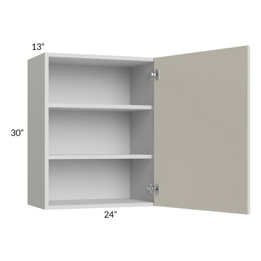RTA Milan Beige Matte 24" x 30" Wall Cabinet (1 door)-Right Hinged