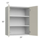 RTA Milan Beige Matte 24" x 30" Wall Cabinet with 2 Finished End Panels