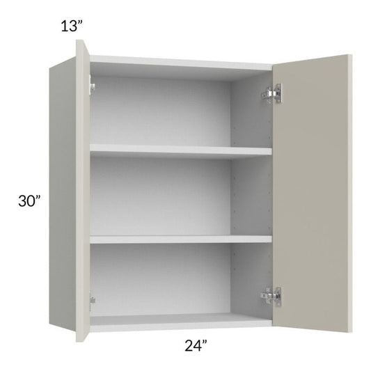 RTA Milan Beige Matte 24" x 30" Wall Cabinet with 2 Finished End Panels