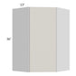 RTA Milan Beige Matte 24" x 36" Diagonal Corner Wall Cabinet-Left Hinged
