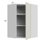 RTA Milan Beige Matte 24" x 36" Diagonal Corner Wall Cabinet-Left Hinged with 1 Finished End Panel