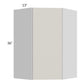 RTA Milan Beige Matte 24" x 36" Diagonal Corner Wall Cabinet-Right Hinged