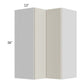 RTA Milan Beige Matte 24" x 36" Square Corner Wall Cabinet-Left Hinged