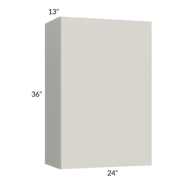 RTA Milan Beige Matte 24" x 36" Wall Cabinet (1 door)-Left Hinged with 1 Finished Side