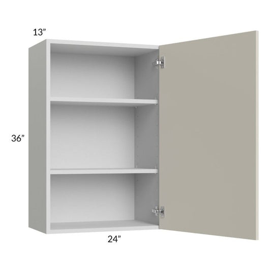 RTA Milan Beige Matte 24" x 36" Wall Cabinet (1 door)-Right Hinged