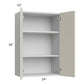 RTA Milan Beige Matte 24" x 36" Wall Cabinet with 1 Finished End Panel