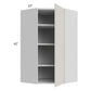 RTA Milan Beige Matte 24" x 42" Diagonal Corner Wall Cabinet-Left Hinged