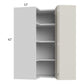 RTA Milan Beige Matte 24" x 42" Square Corner Wall Cabinet-Right Hinged
