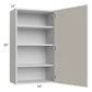 RTA Milan Beige Matte 24" x 42" Wall Cabinet (1 door)-Right Hinged with 2 Finished Sides