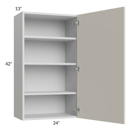 RTA Milan Beige Matte 24" x 42" Wall Cabinet (1 door)-Right Hinged