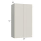RTA Milan Beige Matte 24" x 42" Wall Cabinet with 1 Finished End Panel