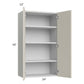 RTA Milan Beige Matte 24" x 42" Wall Cabinet with 2 Finished End Panels