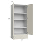 RTA Milan Beige Matte 24" x 54" x 15" Wall Cabinet Hinged with Drawers and 1 Finished End Panel