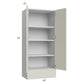 RTA Milan Beige Matte 24" x 54" x 15" Wall Cabinet Hinged with Drawers