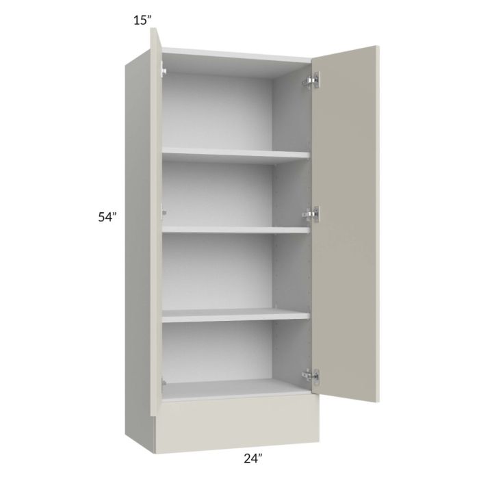 RTA Milan Beige Matte 24" x 54" x 15" Wall Cabinet Hinged with Drawers