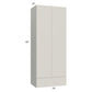 RTA Milan Beige Matte 24" x 60" x 15" Wall Cabinet Hinged with Drawers