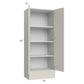 RTA Milan Beige Matte 24" x 60" x 15" Wall Cabinet Hinged with Drawers