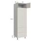 RTA Milan Beige Matte 24" x 84" Combo Oven Cabinet
