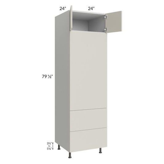 RTA Milan Beige Matte 24" x 84" Combo Oven Cabinet