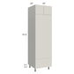 RTA Milan Beige Matte 24" x 84" Double Oven Cabinet