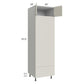 RTA Milan Beige Matte 24" x 84" Double Oven Cabinet with 2 Finished Sides