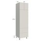 RTA Milan Beige Matte 24" x 90" Combo Oven Cabinet with 1 Finished Side