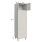 RTA Milan Beige Matte 24" x 90" Combo Oven Cabinet with 1 Finished Side