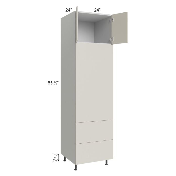 RTA Milan Beige Matte 24" x 90" Combo Oven Cabinet
