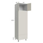 RTA Milan Beige Matte 24" x 90" Double Oven Cabinet with 1 Finished Side