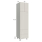 RTA Milan Beige Matte 24" x 96" Combo Oven Cabinet with 1 Finished Side